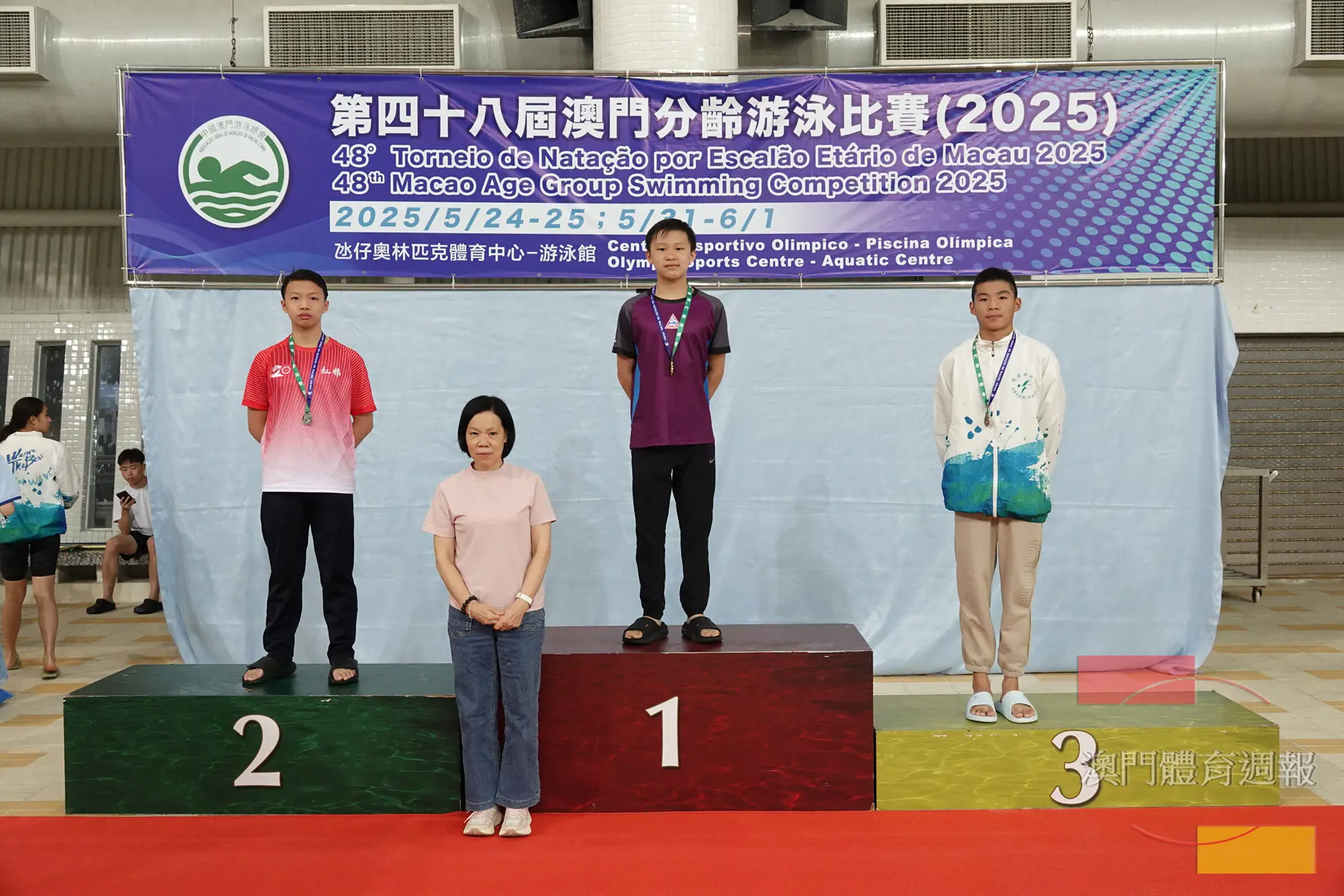 霍政佟及吳慕潼同時打破男子13至14歲組200混分齡及大會紀錄.jpg