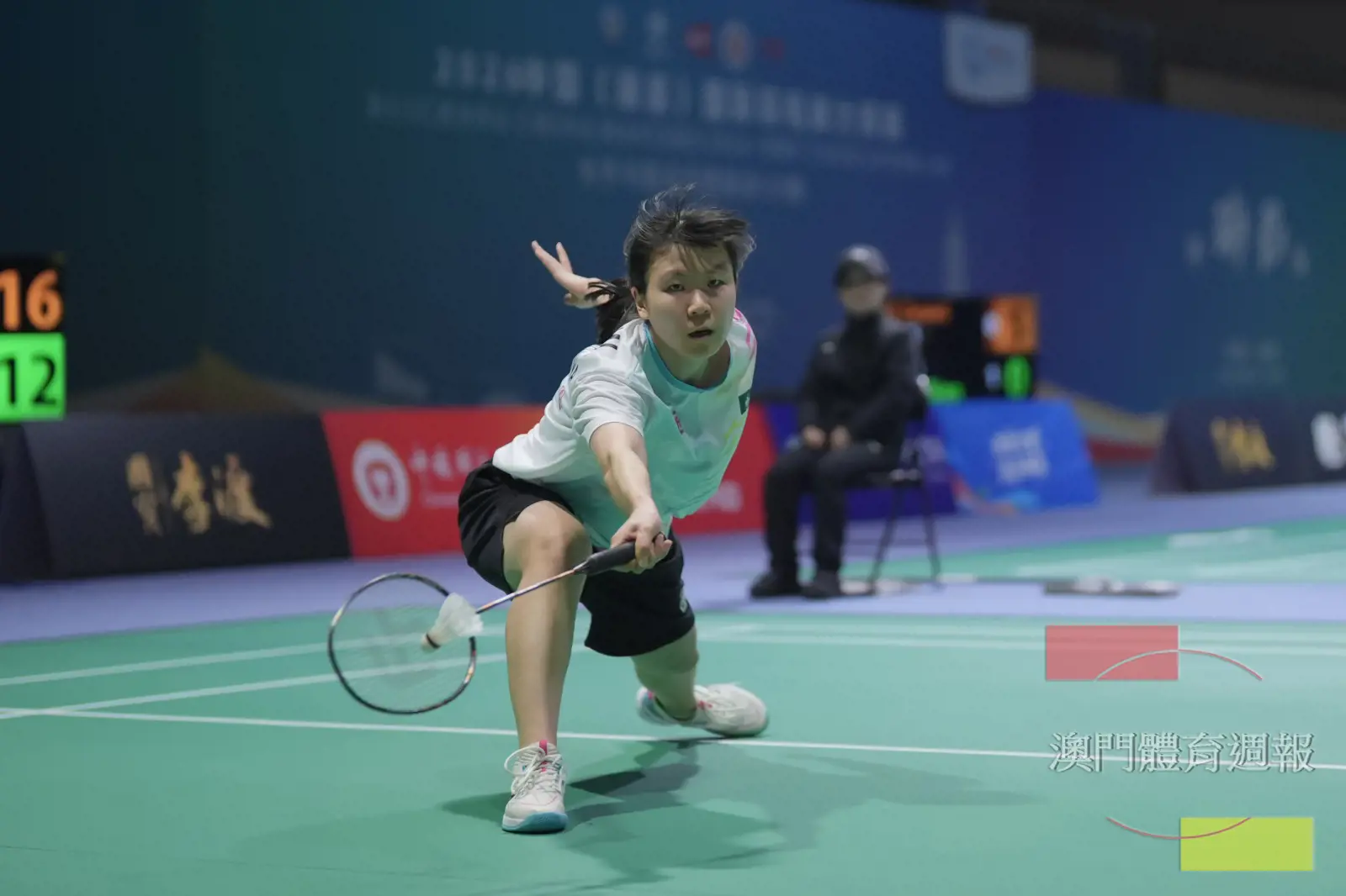 裴梓樺在女單預賽16強不敵4號種子泰國球手塔蒙萬（圖片由攝影師-高久長提供）.jpeg